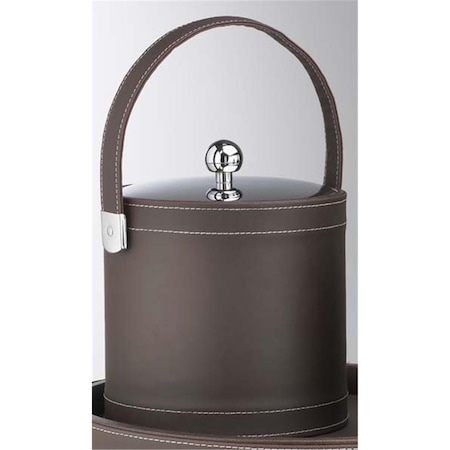 Sharptools Stitched Brown 3 Quart Stitched Ice Bucket with Stitched Handle SH6016